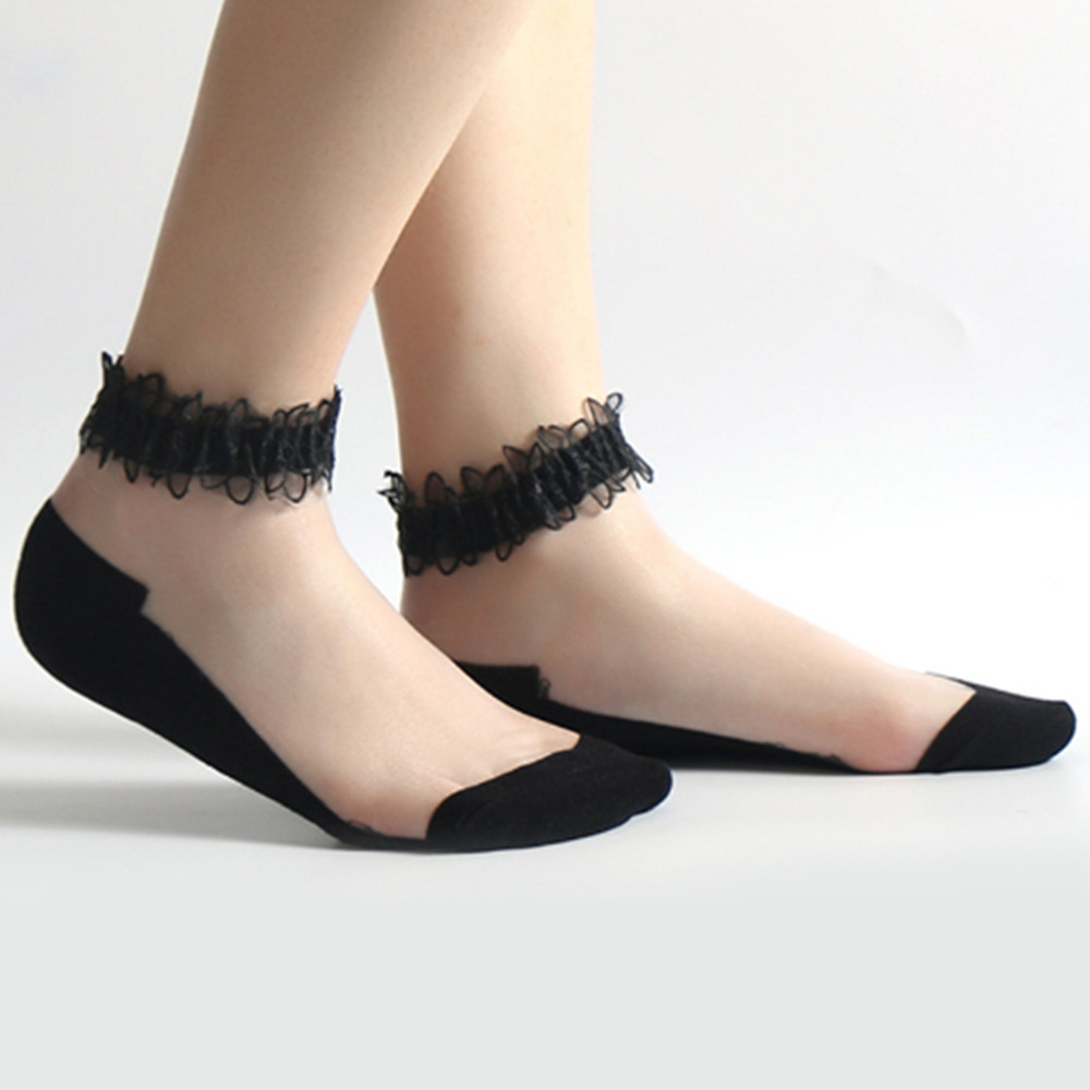 Invisibility Sock Loafer - Kaus Kaki Pendek Renda Wanita Kaus