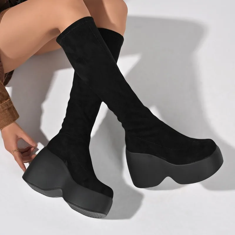 Sepatu Bot Tinggi Model Baru M - Knee High Sock Women ulasan dan harga