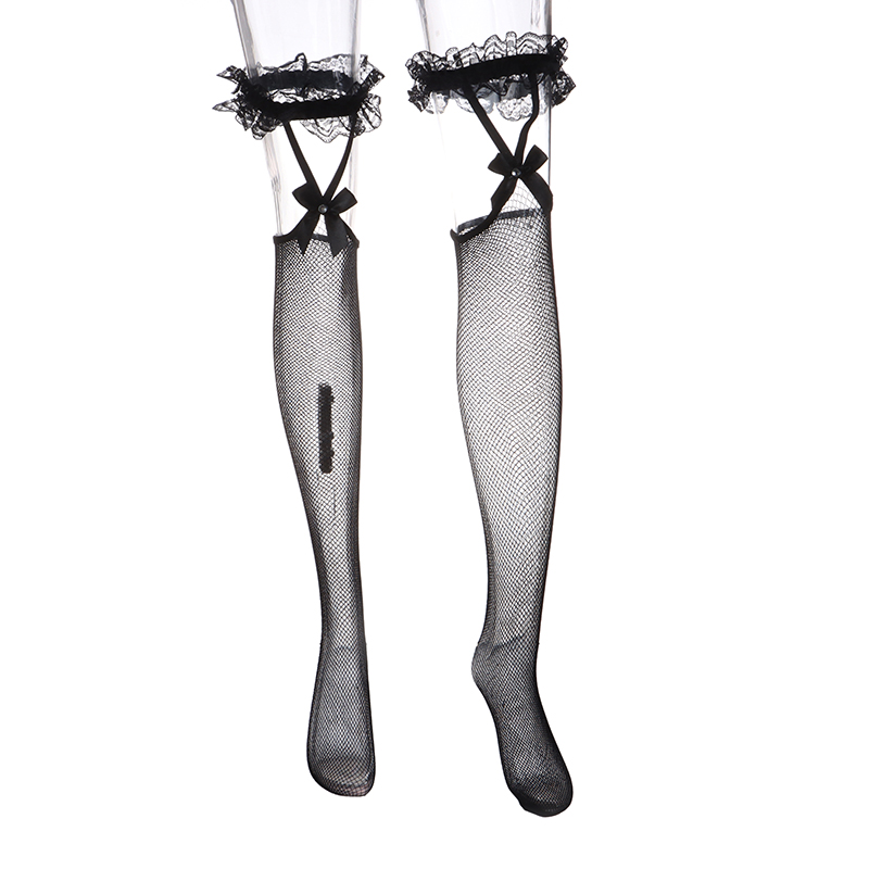 1 Pasang Stoking Jaring Ikan S - Knee High Sock Women ulasan dan harga